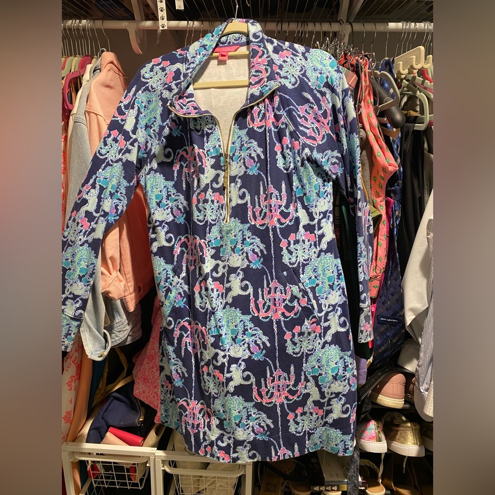 Lilly Pulitzer  Skipper Dress in  Pop Up Monkey Trouble, size L